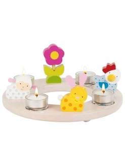 Kerzenkranz "Ostern und Weihnachten" in Bunt