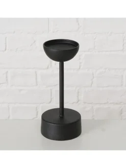 Kerzenleuchter "Vimo" in Schwarz - (H)20 cm