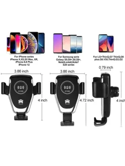 Kfz-Smartphone-Halterung mit Ladefunktion in Schwarz