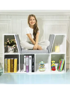 Kinder Bücherregal 103x30x63cm in Weiß