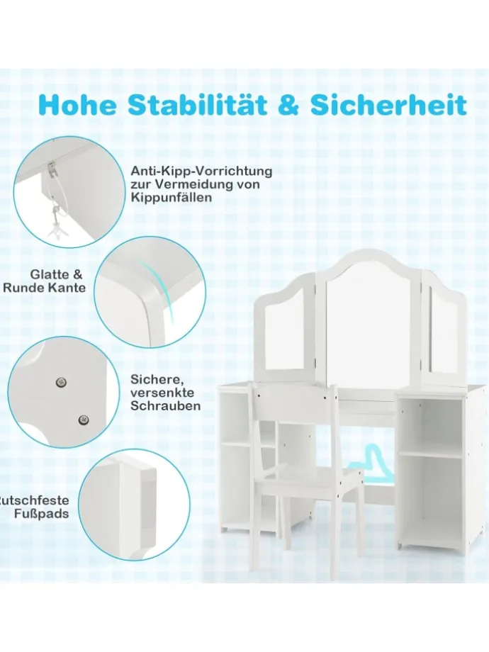 Kinder Schminktisch-Set in Weiß