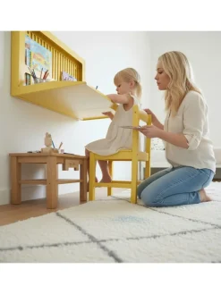 Kinder-Aktivitäts-Murphy-Schreibtisch in Gelb - (L)50 x (B)35 cm