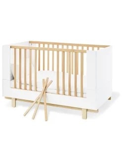 Kinderbett "Boks" in Weiß/ Natur - (B)144 x (H)90 x (T)78 cm