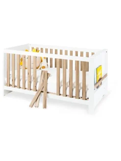 Kinderbett "Lova" in Weiß/ Beige - (L)150 x (B)79 x (H)81 cm