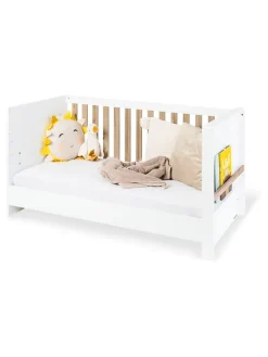 Kinderbett "Lova" in Weiß/ Beige - (L)150 x (B)79 x (H)81 cm