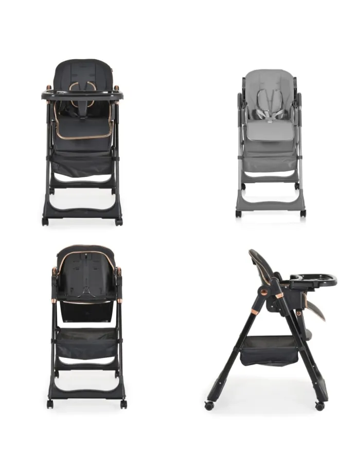 Kinderhochstuhl Lindo klappbar in schwarz