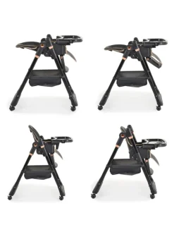 Kinderhochstuhl Lindo klappbar in schwarz