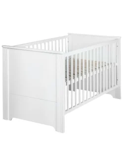 Kindermöbelset Maxi 2-tlg. Weiß mit Bett & breiter Wickelkommode