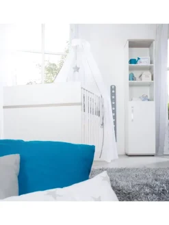 Kindermöbelset Moritz 3-tlg. Weiß mit Bett, Kommode & Schrank