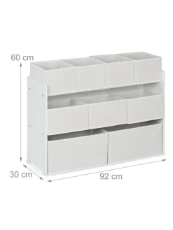 Kinderregal in Weiß - (B)92 x (H)60 x (T)30 cm