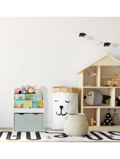 Kinderregal in Weiß/ Grau - (B)50,5 x (H)70 x (T)28 cm