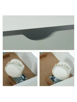 Kinderregal in Weiß/ Grau - (B)50,5 x (H)70 x (T)28 cm