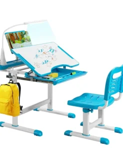 Kinderschreibtisch Set mit Licht ab 4 Jahren in Blau