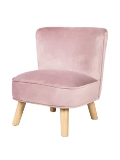 Kindersessel 'Lil Sofa', bequem, Holzfüße & Samtstoff Mauve