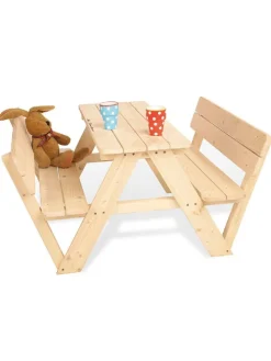 Kindersitzgarnitur "Nicki für 4" in Natur - (L)90 x (B)105 x (H)51 cm