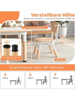 Kindersitzgruppe 5 tlg. ab 18 Monaten in Hellbraun