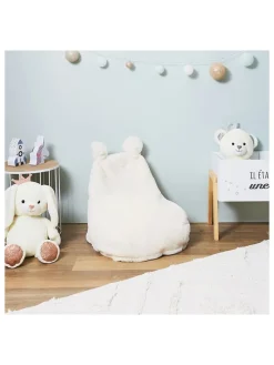 Kindersitzsack in Weiß - (B)40 x (H)54 x (T)50 cm