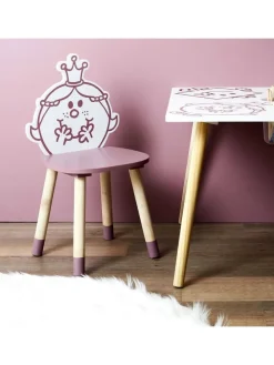 Kinderstuhl "Madame Princesse" in Rosa - (B)28 x (H)57,5 x (T)28 cm