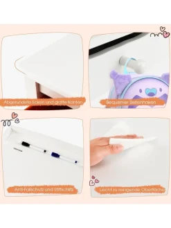 Kindertisch mit Stuhl in Weiß