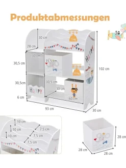 Kinderzimmerschrank in Weiß