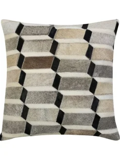 Kissen "Cow illusion" in Beige/ Schwarz - (L)45 x (B)45 cm