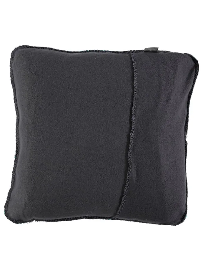 Kissen "Double Face" in Türkis/ Anthrazit