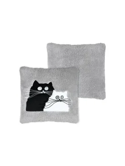 Kissen "Douillet" in Grau - (L)45 x (B)45 cm