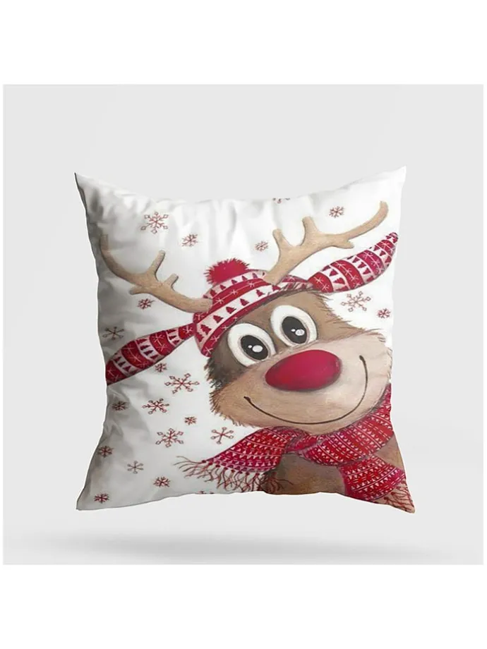 Kissen in Weiß/ Rot