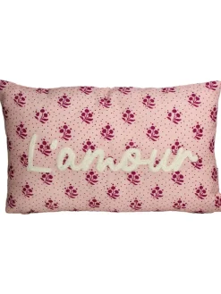 Kissen ''L' Amour'' in Rosa - (L)30 x (B)50 cm