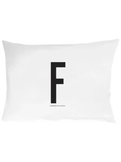 Kissenhülle "F" in Weiß - (L)70 x (B)50 cm