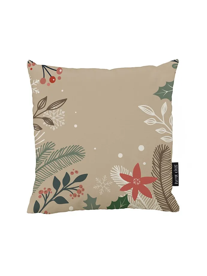 Kissenhülle "Frosted Branches" in Beige - (L)45 x (B)45 cm