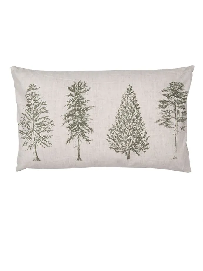 Kissenhülle in Beige/ Grün - (L)50 x (B)30 cm