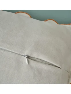 Kissenhülle ''Marine'' in Creme/ Blau - (L)35 x (B)50 cm