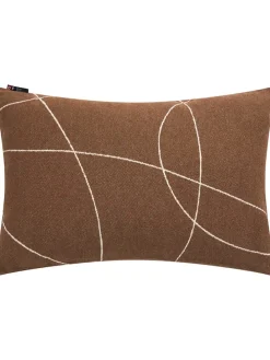 Kissenhülle "Nova - Geschwungene Linien" in Hellbraun