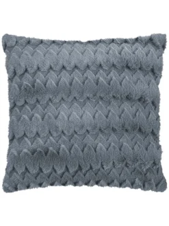 Kissenhülle "Plush" in Grau - (L)45 x (B)45 cm