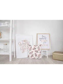 Kissenhülle "Rowan berries" in Rot/ Schwarz/ Weiß - (L)45 x (B)45 cm