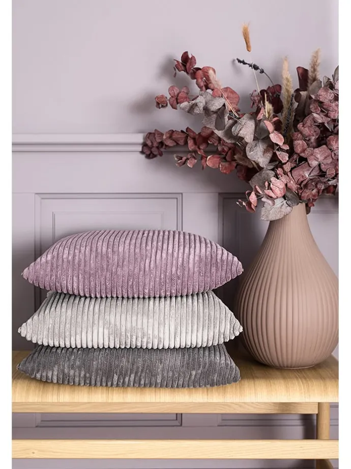 Kissenhülle "Shara" in Grau - (L)45 x (B)45 cm