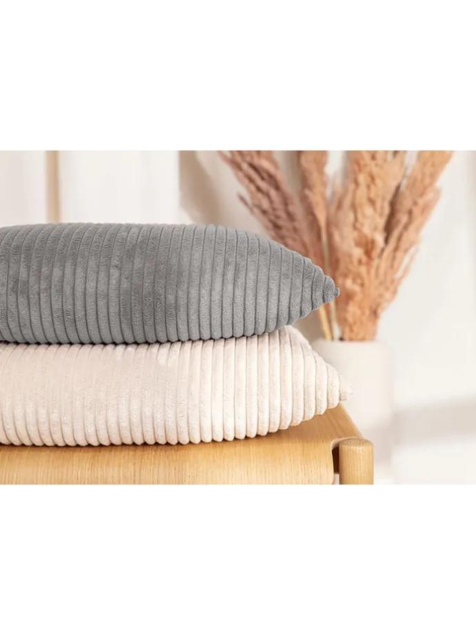 Kissenhülle "Shara" in Grau - (L)45 x (B)45 cm