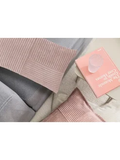 Kissenhülle "Shara" in Rosa - (L)30 x (B)50 cm