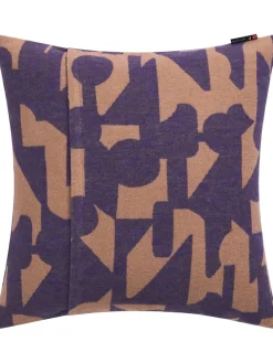 Kissenhülle "Silvretta - Abstrakt" in Beige/ Lila