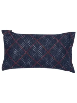 Kissenhülle "Silvretta - Karo" in Dunkelblau