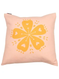 Kissenhülle "Silvretta- Blumen" in Rosa/ Orange