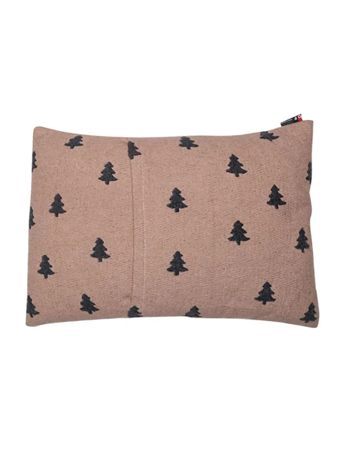 Kissenhülle "Tannen" in Hellbraun/ Schwarz