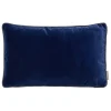 Kissenhülle "Velvet" in Dunkelblau - (L)50 x (B)30 cm