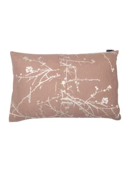 Kissenhülle "Zweige mit Vögelchen" in Hellbraun