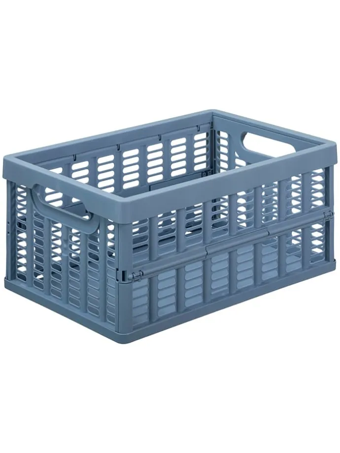 Kiste in Blau - (B)35,5 x (H)16,3 x (T)24 cm