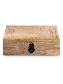 Kiste "Sombre" in Beige - (B)22 x (H)8 x (T)14 cm