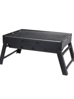 Klappbarer Holzkohlegrill in schwarz