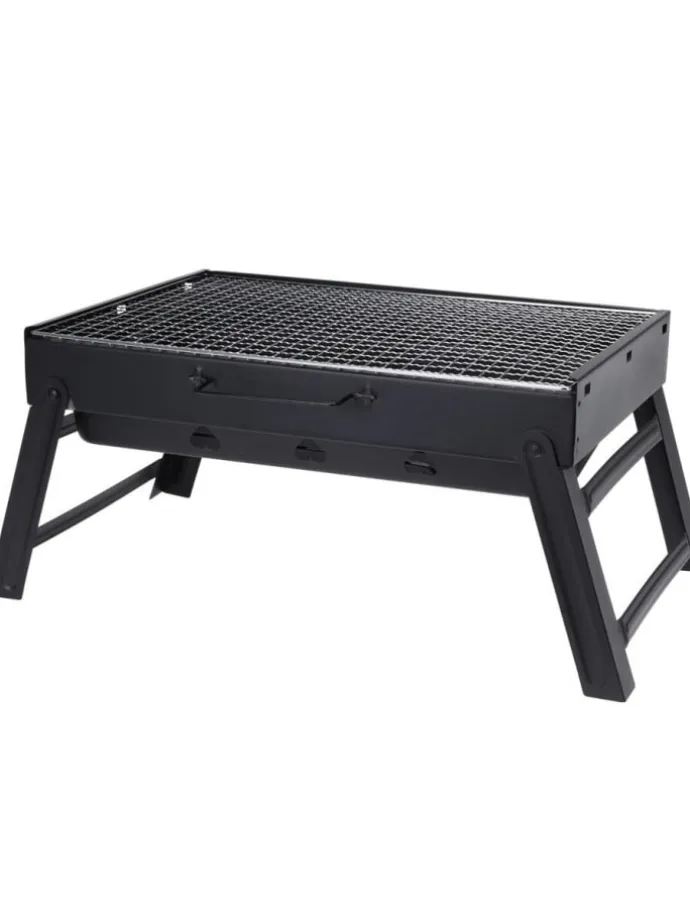 Klappbarer Holzkohlegrill in schwarz