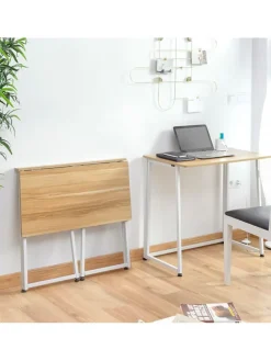 Klappschreibtisch in Hellbraun - (B)80 x (H)75 x (T)45 cm